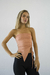 Top modal viscosa strapless picos asimetricos y frunce Sharapova