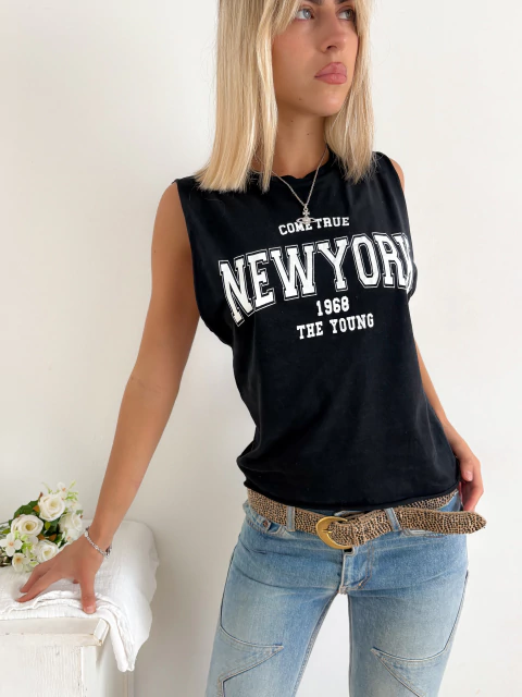 Musculosa algodón al corte sisa cavada Sakyoung - comprar online