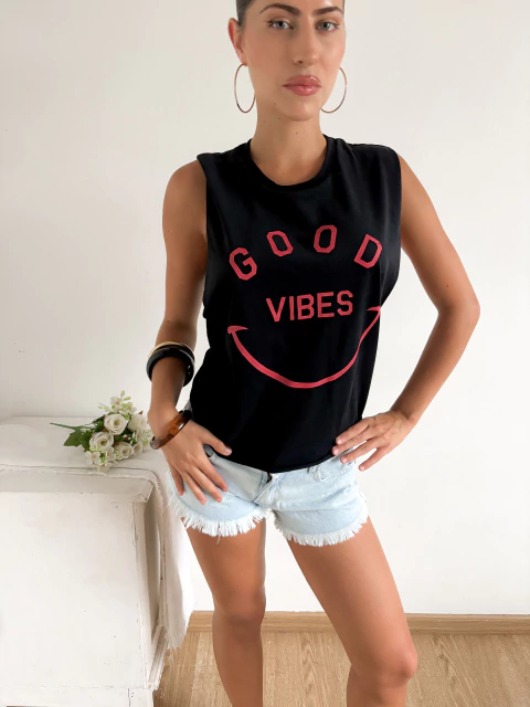 Musculosa algodón al corte sisa cavada Sonrivibes - comprar online