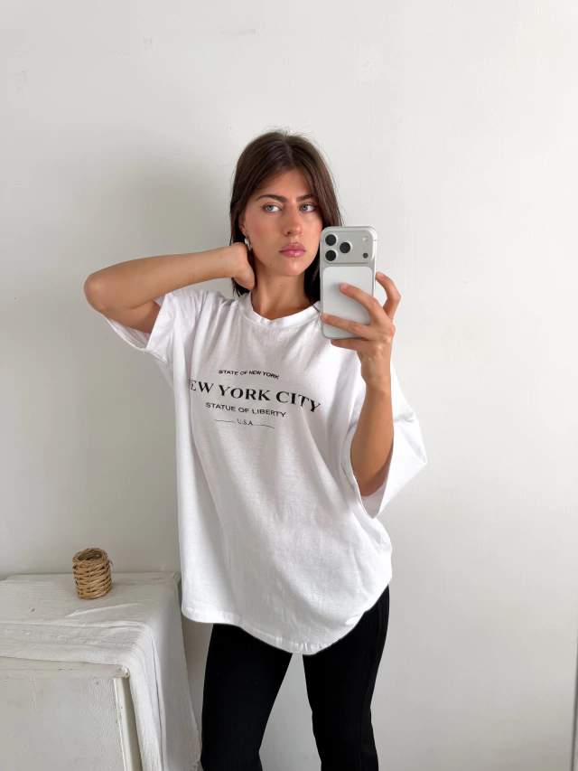 Remeron oversize con terminacion redondeada Statue of Liberty — imagen 2