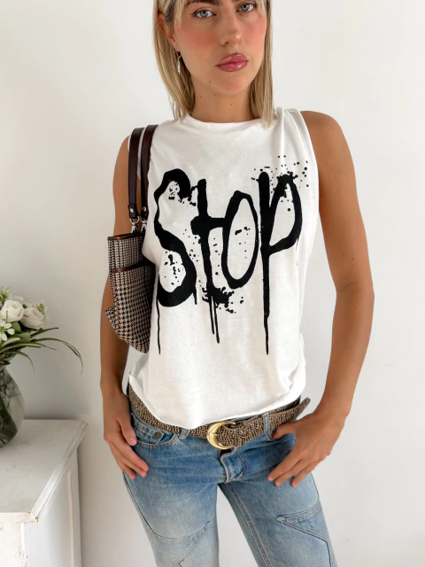 Musculosa algodón sisa cavada Stop - comprar online