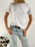 Remera algodón detalle frente con strass Sundance - BENKA
