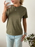 Remera algodón detalle frente con strass Sundance - tienda online
