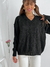 Sweater oversize escote en V y trenzas Silvie - comprar online