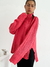 Polera oversize con tajo, canesu y puños de punto perle Tabitha - comprar online