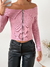 Remera morley brush escote bote con cuello rebatido y cierre Gelatto en internet