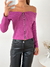 Remera morley brush escote bote con cuello rebatido y cierre Gelatto - BENKA