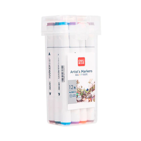 MARCADOR DELI SKETCH TRIANGULAR DOBLE PUNTA BOX X 12 U - comprar online