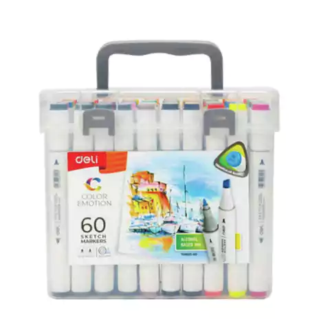 MARCADOR DELI SKETCH TRIAN DOBLE PUNTA BOX X 60