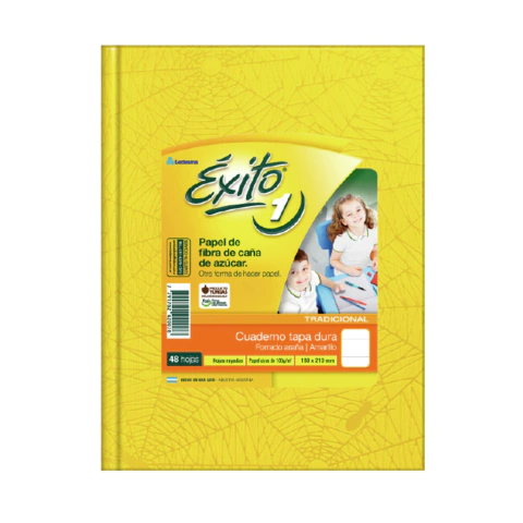 CUADERNO EXITO N 1 ARANA X48 AMARILLO RAYA