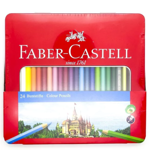 LAPIZ COLOR FABER LATA X 24