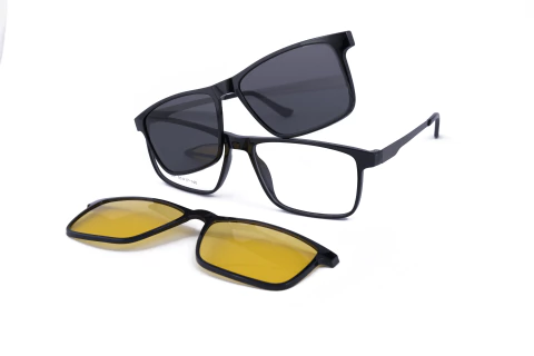 Anteojo Clip on para Hombre Polarizados y Clip amarillo 1081 Negro Brillo - comprar online