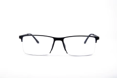 Anteojo de Hombre Metalico Medio marco Negro 8508