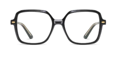 Anteojo de Mujer Cuadrado Grande para Receta - Modelo 907 Negro BIB - comprar online