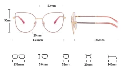 Anteojo de Mujer para Receta - Modelo 81039 - Optica Sigma