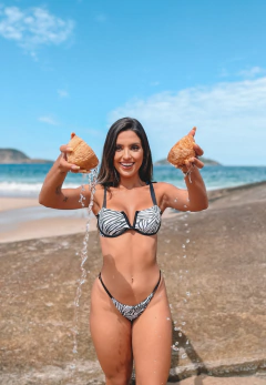 Biquíni Aro Duplo Zebra Bruna - Doce Onda Beachwear