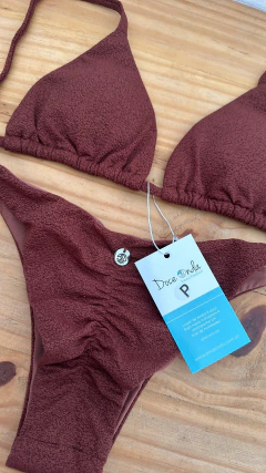 Biquíni Cortininha Sienna Cacau - Doce Onda Beachwear