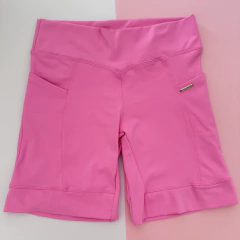 Shorts Meia Coxa Rosa Bebê Alice