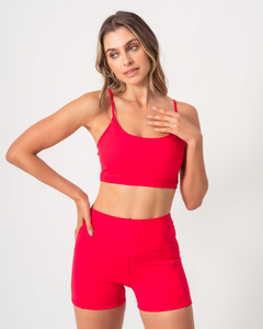 Shorts Slim Curto Vermelho Luísa - comprar online