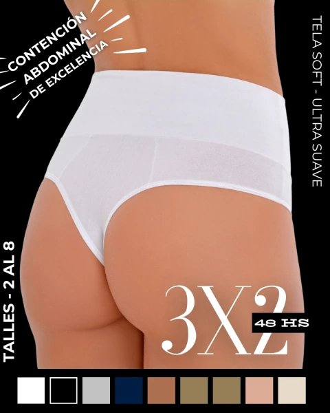 ART. 63157 - LESS CON FAJA ALTA DE TELA SOFT. ULTRASUAVE.HIPOALERGENICA CON REFUERZO ABDOMINAL - comprar online