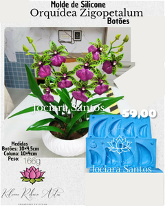 MOLDE DE SILICONE BOTÕES ORQUIDEA ZIGOPETALUM 1PÇ - comprar online