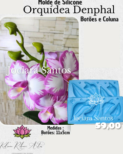 MOLDE DE SILICONE BOTÕES ORQUIDEA DENPHAL 1PÇ - comprar online