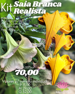 KIT SAIA BRANCA REALISTA PMG - comprar online
