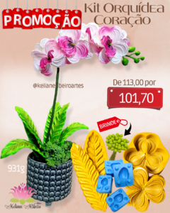 KIT FRISADORES ORQUÍDEA CORAÇÃO