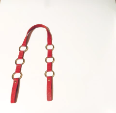 Alça couro ombro Sabine vermelho