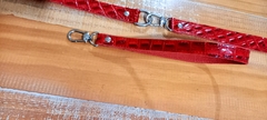 Kit fecho alça mão Lolita vermelho croco - comprar online