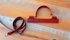 Alça Dolce couro croco vermelho