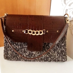kit couro Cloe croco café - dalumachado