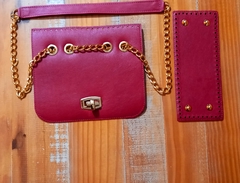kit bolsa couro Amy pink