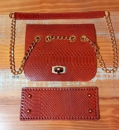 kit bolsa couro Amy telha