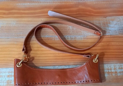 kit bolsa couro Celine caramelo