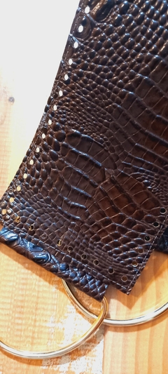 kit couro bolsa Shalise croco café - comprar online