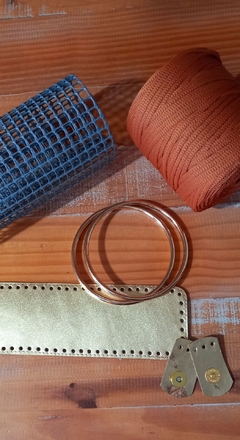 Imagem do kit bolsa Jardore alça metal prata