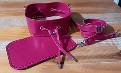 kit bolsa saco c/fundo pink