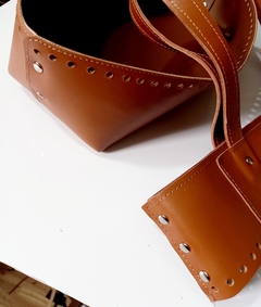 kit bolsa Lorena couro liso - dalumachado