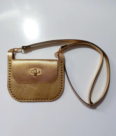 kit Kiara couro croco Gold