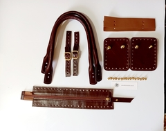 kit Loren couro legítimo