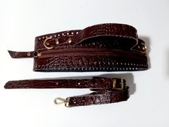 kit couro croco bolsa Lolla