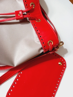 kit couro bolsa saco completa Missy vermelho - comprar online