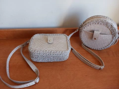 kit bolsa couro retangular Isla na internet