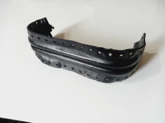 Boca de lobo revestida couro preto - comprar online