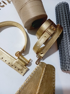 Kit material completo Dolce Elo dourado e linho - comprar online