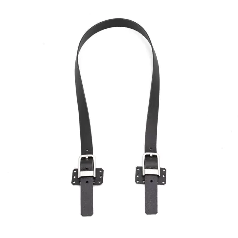 Alça par ombro couro fivela preta