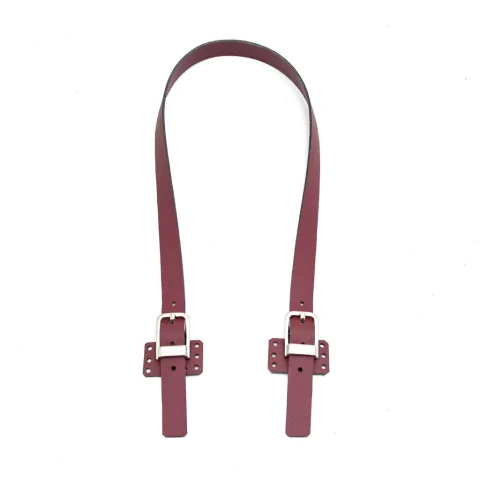 Alça par ombro couro fivela vinho
