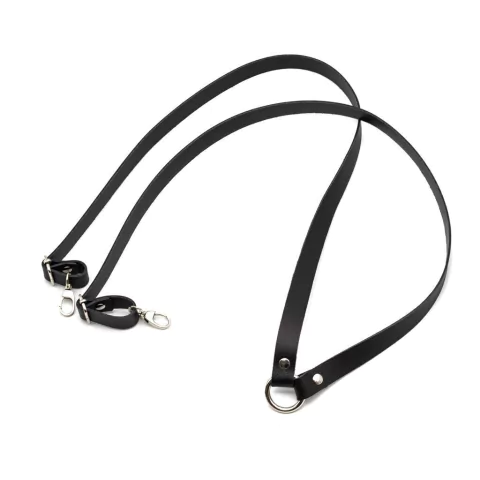 Alça couro mochila preta