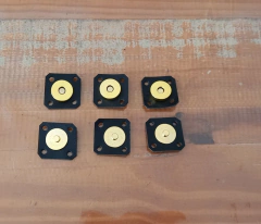 conjunto 3 botões imã couro preto